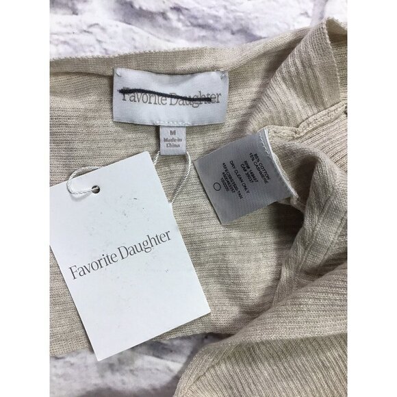 NWT Favorite Daughter Cashmere Blend Spaghetti Strap Bralette Beige Size Medium - Picture 3 of 5